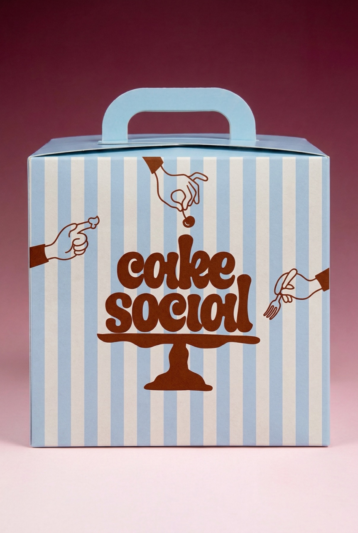 Striped Cake Social cake box