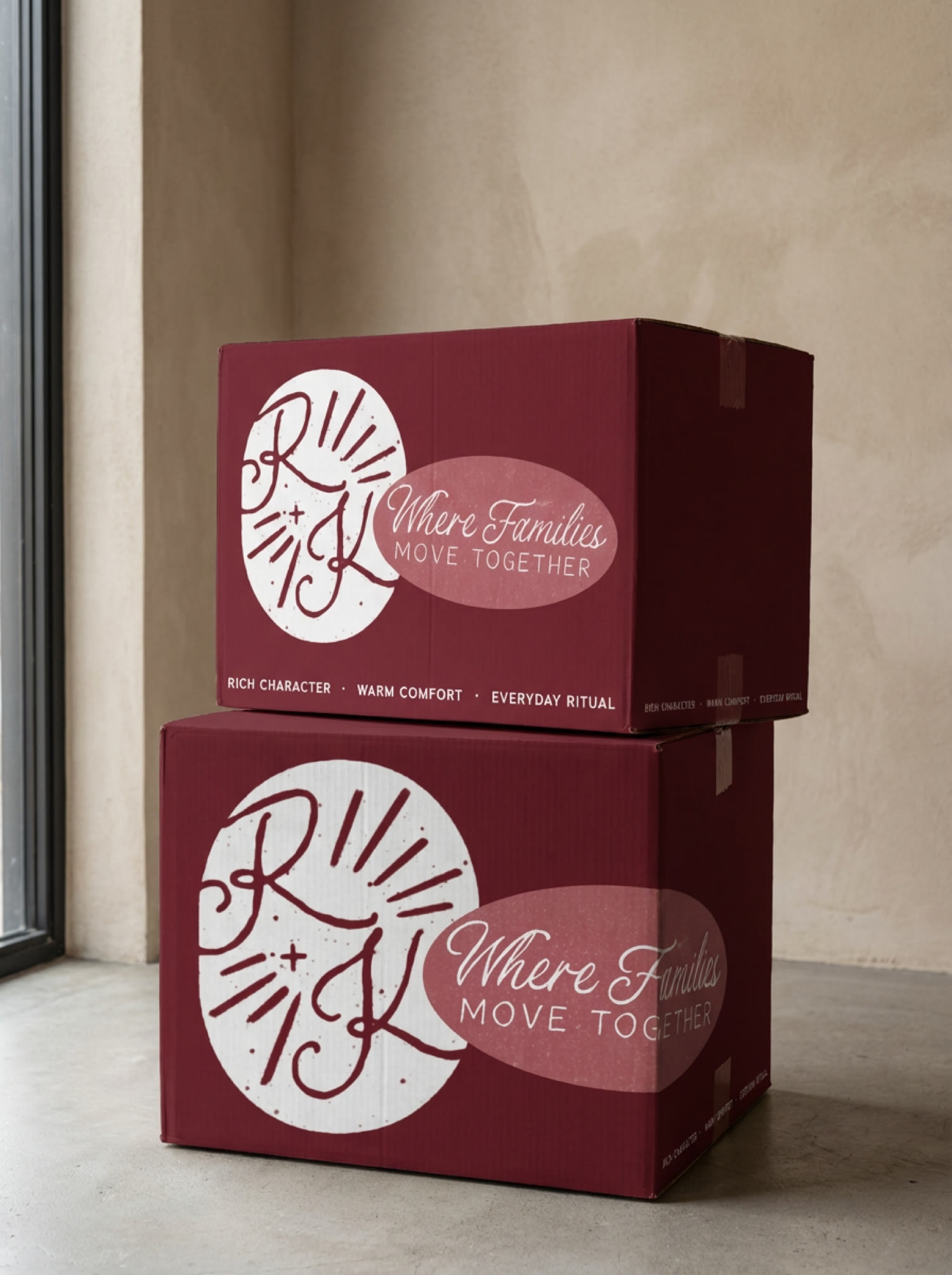 Root and Kin branded cafe delivery boxes