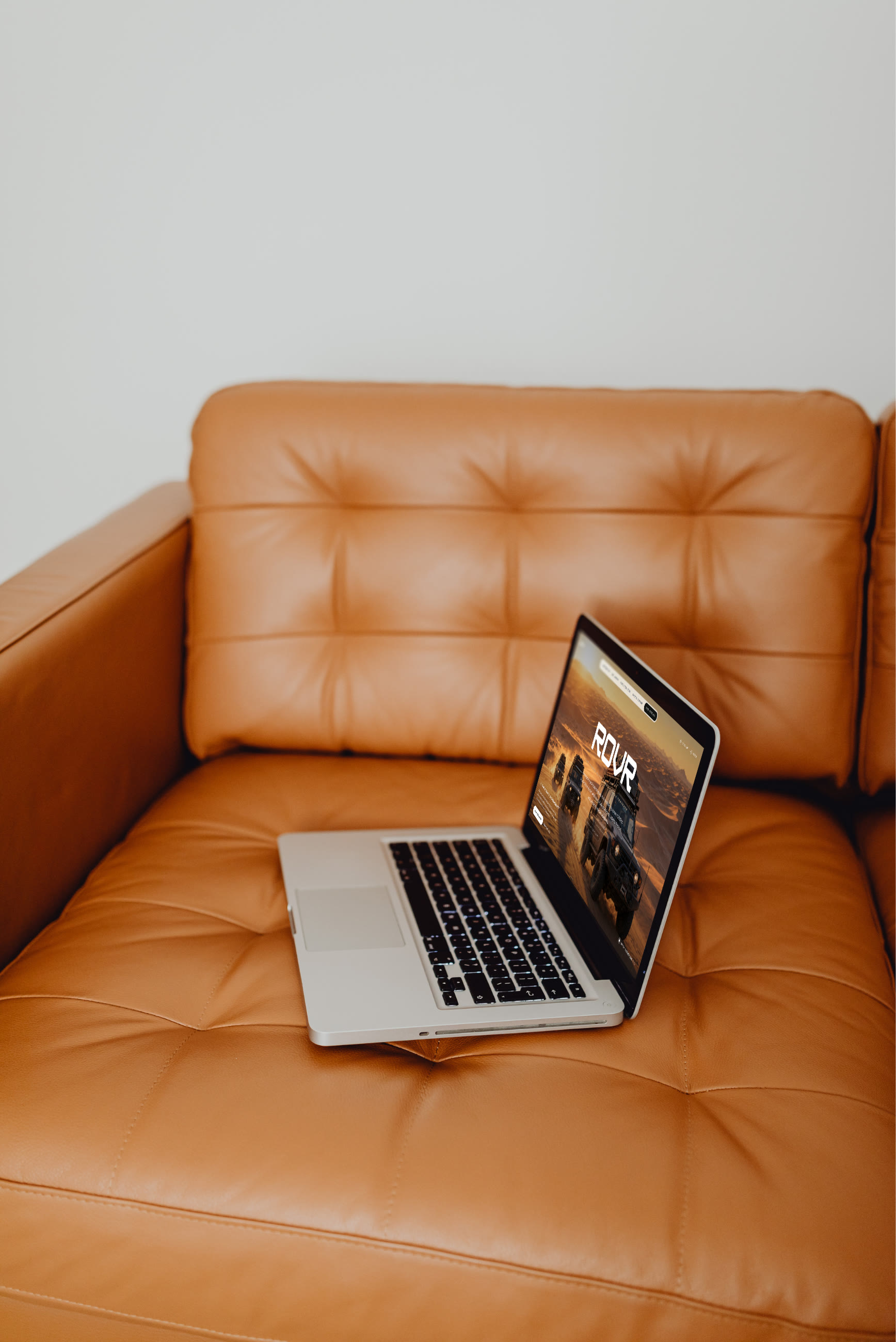 ROVR adventure website on a laptop