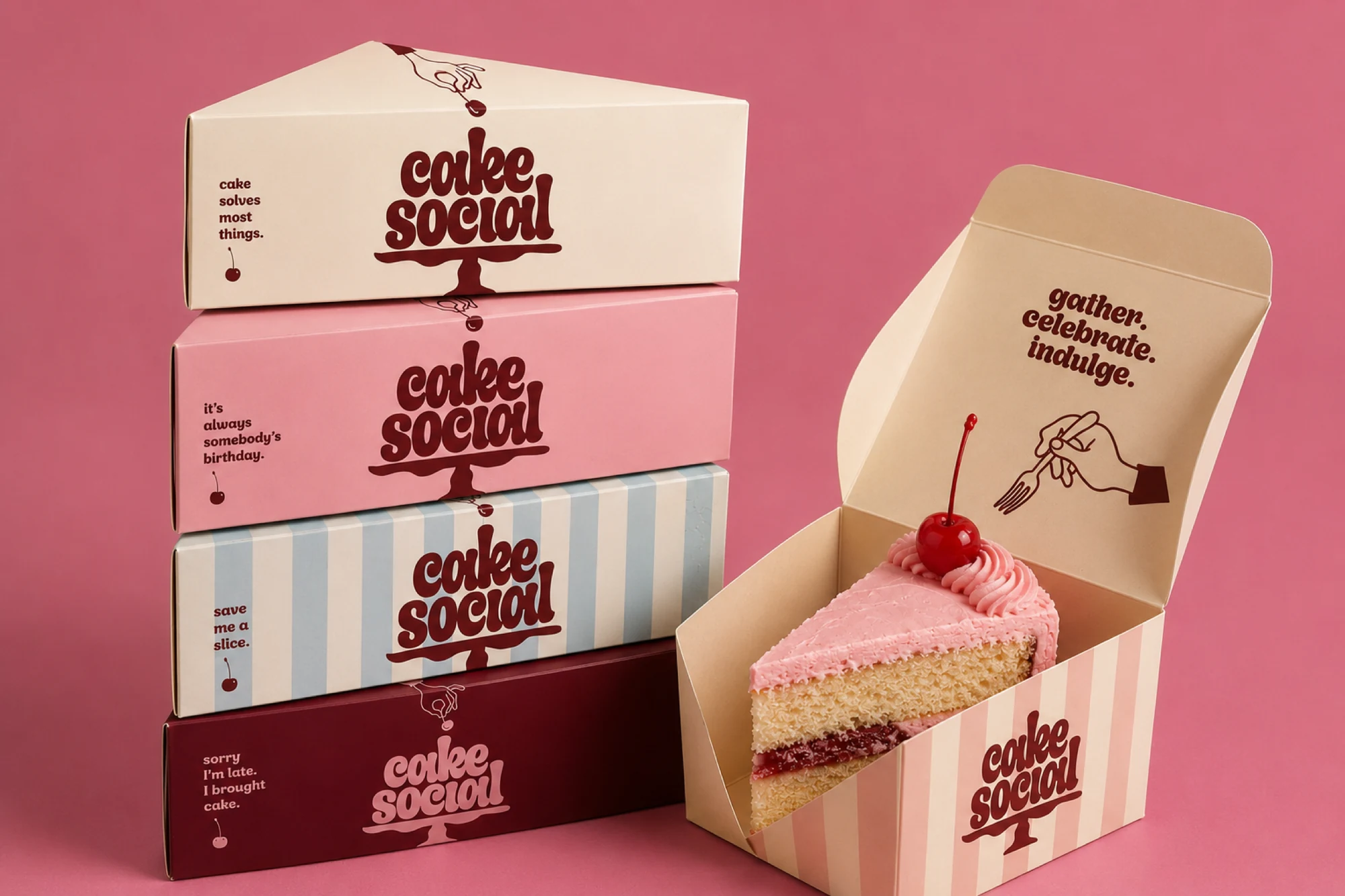 Cake Social packaging