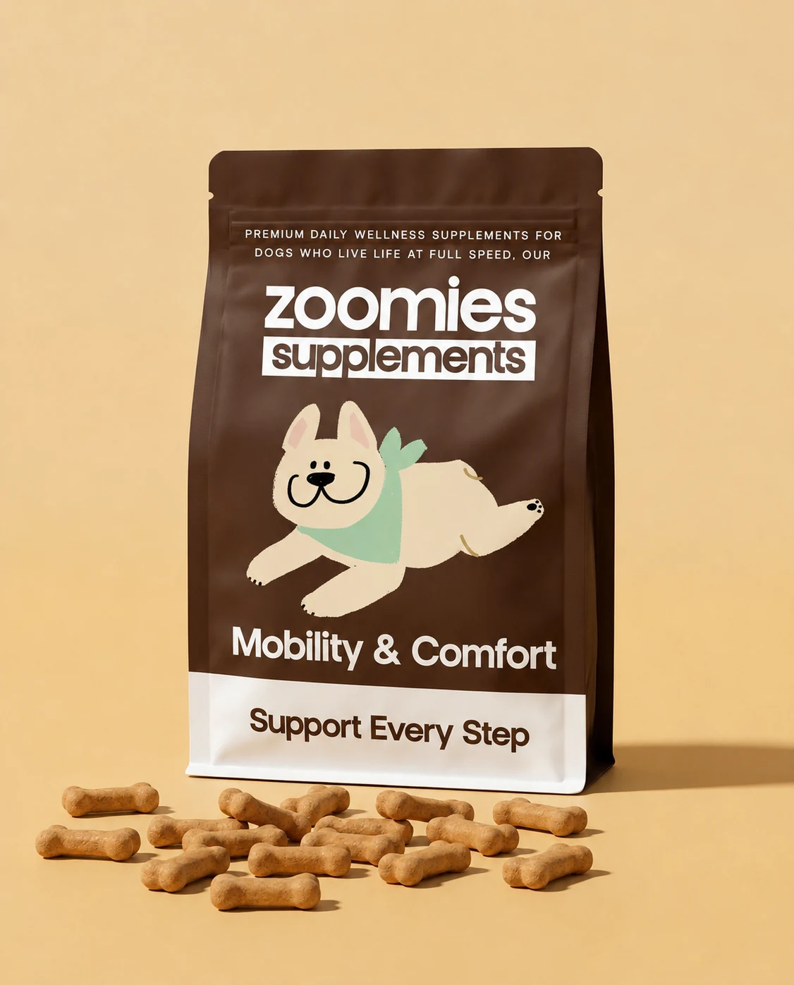 Zoomies packaging and brand applications